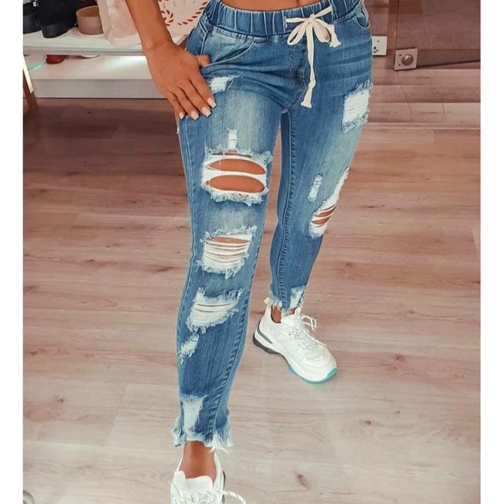 ⚡SALE⚡ELASTIC WAIST SKINNY JEANS SZ S-XL